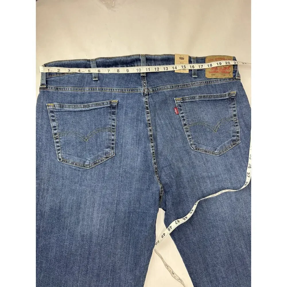 NWT Levi's 559 Relaxed Straight Jeans Blue Medium Wash Baggy Men 42 * 32